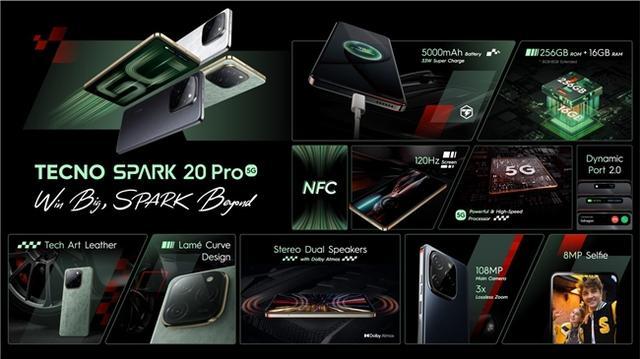 TECNO全新发布SPARK 20 Pro 5G，带来5G影音娱乐全方位升级体验