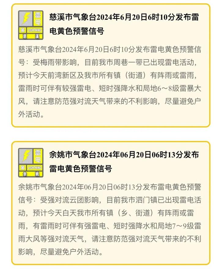 暴雨！雷电！宁波多地紧急预警！还有一波更强的降水，就在……