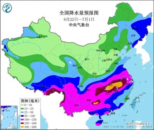 中央气象台：未来10天 江淮江南北部等地持续强降雨 华北黄淮仍有高温天气