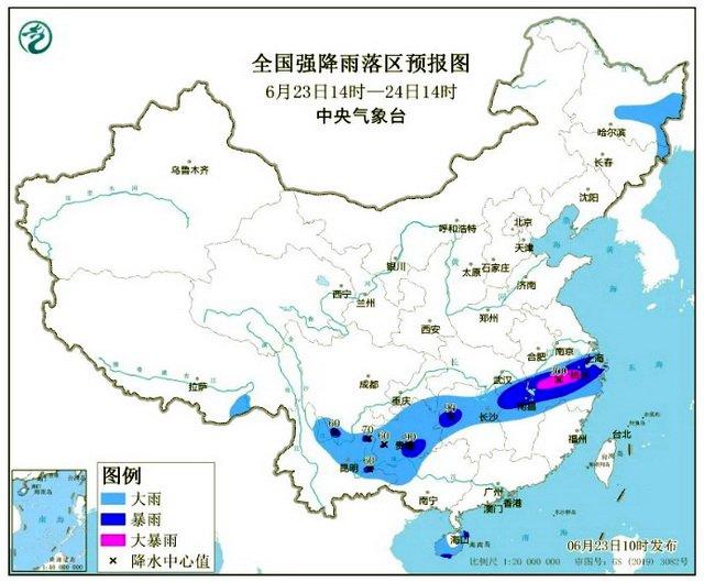 中国气象局提升暴雨应急响应至二级，长江中下游处于降雨集中期