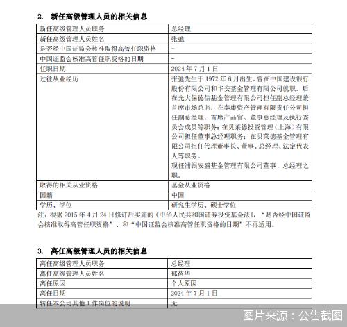 贝莱德基金前总经理去向落定！ 张弛新任浦银安盛基金总经理