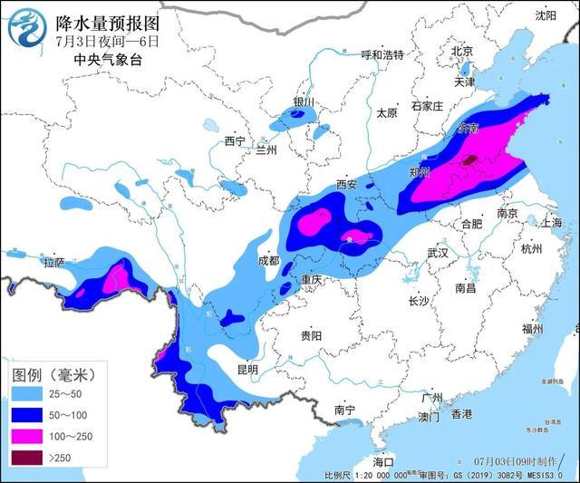 中央气象台：3日夜间起主雨带明显北抬 四川东部至黄淮有强降雨