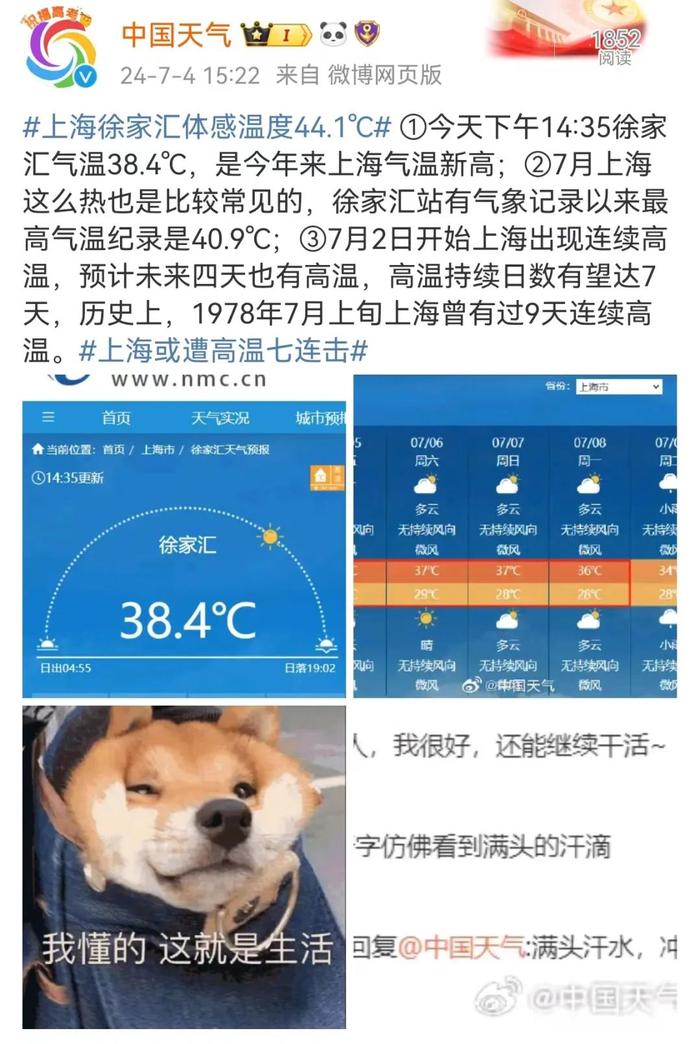 上海热到全国第一，体感44.1℃！24小时内发了5个预警！这两类高风险天气必须重视→
