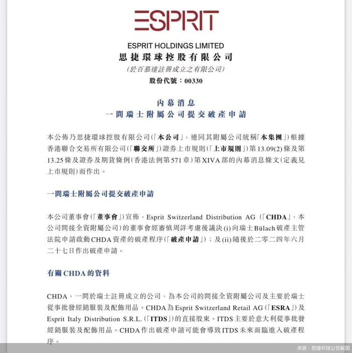 出售大中华区商标，Esprit回不来了？