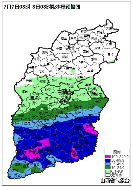 本周日山西省将出现强降水天气，注意防范！
