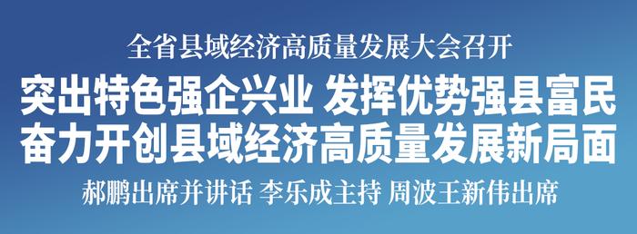 全省县域经济高质量发展大会召开 郝鹏出席并讲话 李乐成主持 周波王新伟出席