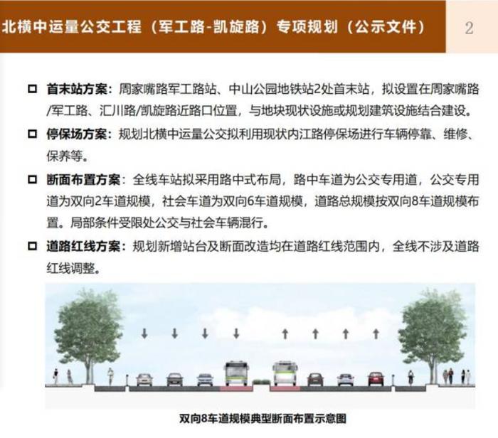 上海北横中运量公交项目勘察设计招标：设站23座，均为路中岛式站台