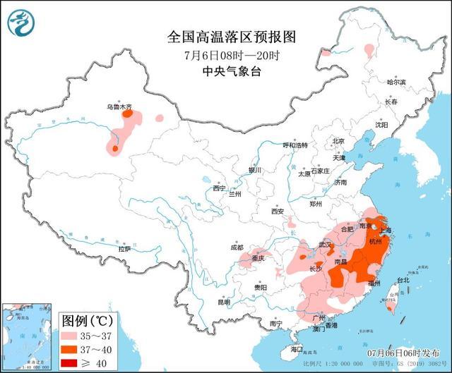 高温暴雨双预警！江苏、上海等地部分地区最高气温可达37-39℃