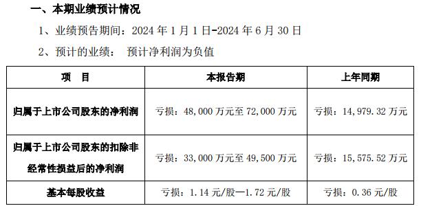 上半年净利预亏 四连板后东易日盛股价早盘跌停