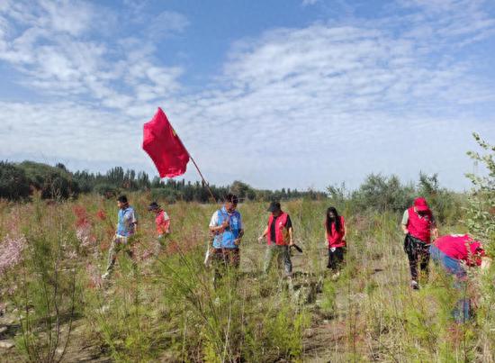 泽普县：关爱河道清捡垃圾 用心守护碧水蓝天