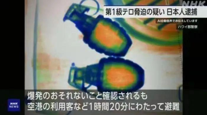 携两枚手榴弹过机场！日本男子被指控“恐袭一级重罪”