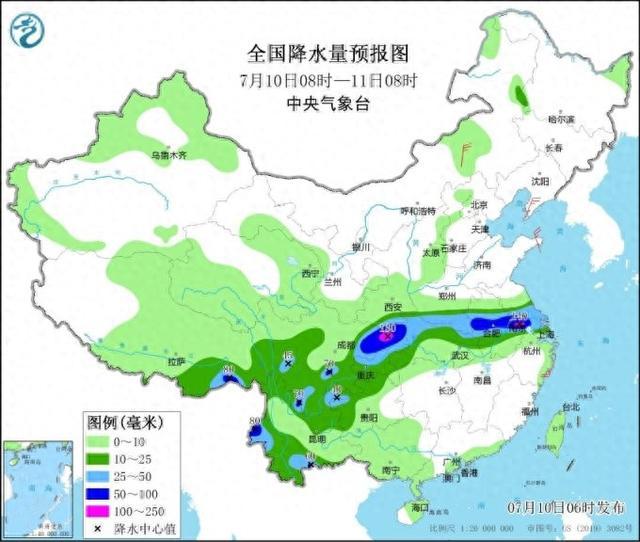 暴雨和高温黄色预警继续发布 四川盆地至苏皖一带有暴雨