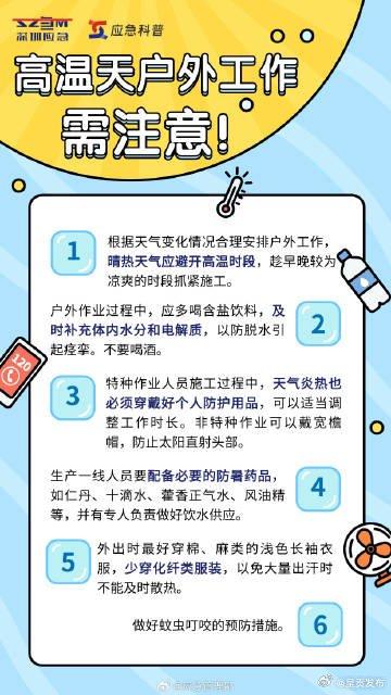 双预警齐发！高温天户外工作需注意