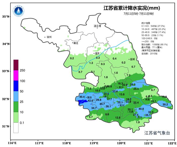 大暴雨！雷暴大风！全国降水排行前十，江苏占一半！