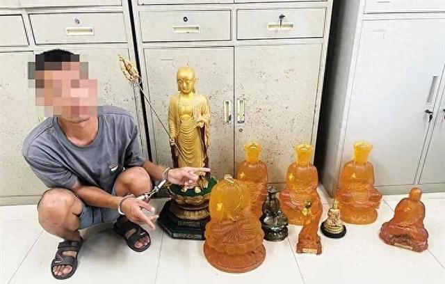 海南一寺庙10尊佛像被盗！男子再次行窃时被当场逮住