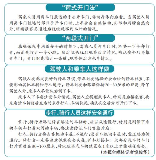 出租车乘客“开门杀”撞倒电动车 交警提示：小动作存在大隐患