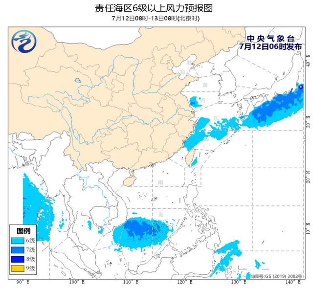 中央气象台：我国东部和南部海域将有5~7级风 江浙沪沿岸海域将有8~10级雷暴大风