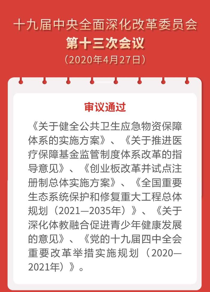 收藏！长图｜中央深改委(组)会议审议通过的改革方案