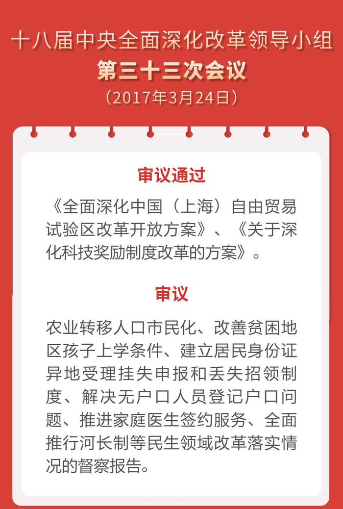 收藏！长图｜中央深改委(组)会议审议通过的改革方案