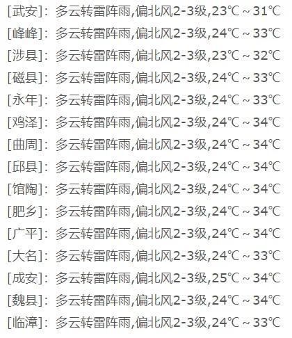 邯郸将迎大范围雷阵雨！