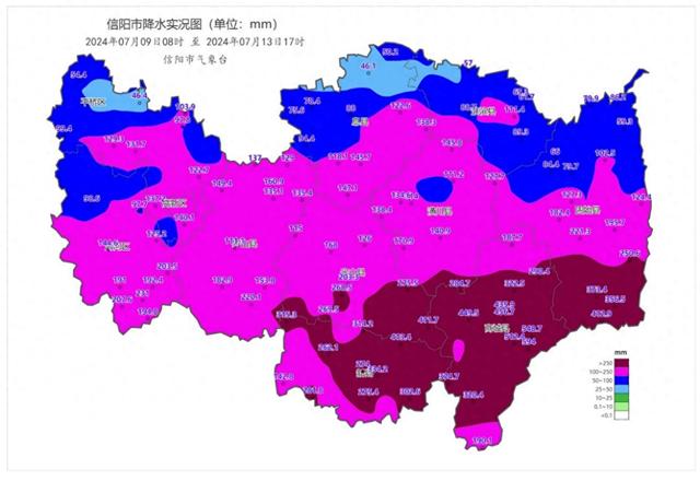 9至13日信阳持续出现暴雨大暴雨，今晚到明天将仍有强降水