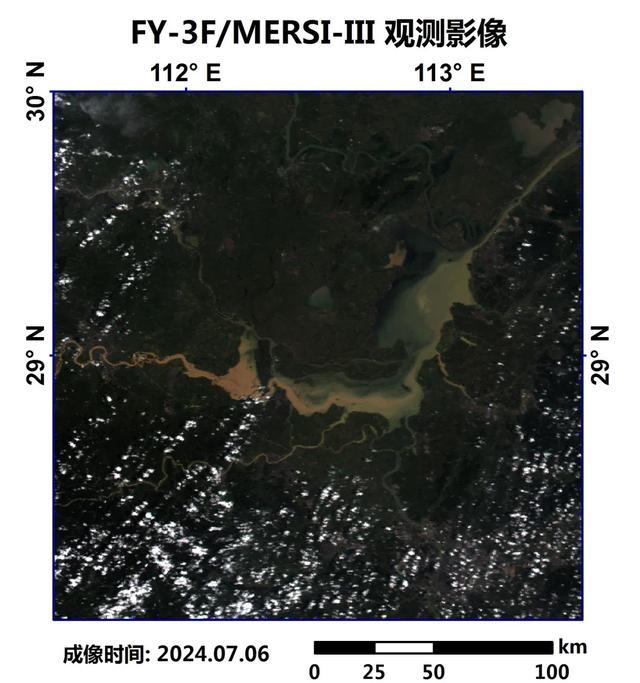 风云气象卫星对洞庭湖区域及上游实时追踪，助力应急救援