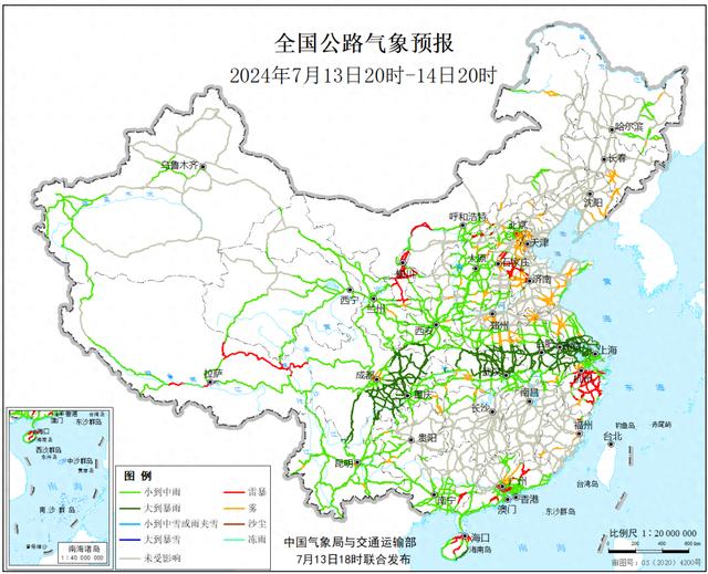 受暴雨、雷暴影响 今日在山东这些道路行车请注意