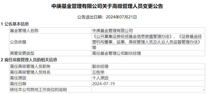 传言成真：丘栋荣卸任所有产品及高管职位，正走离职流程