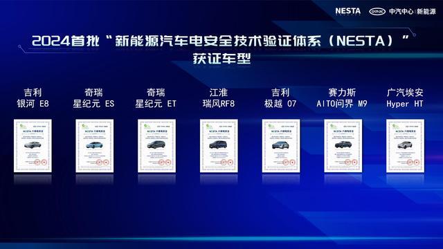 NESTA首批“六维电安全”车型证书于北京车展颁发