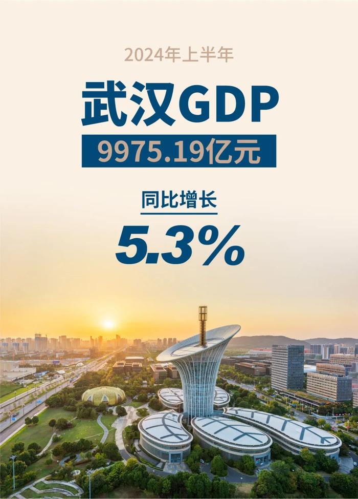 武汉上半年GDP同比增长5.3%