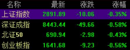 滚动更新丨沪指再度失守2900点，液冷服务器板块跌幅居前