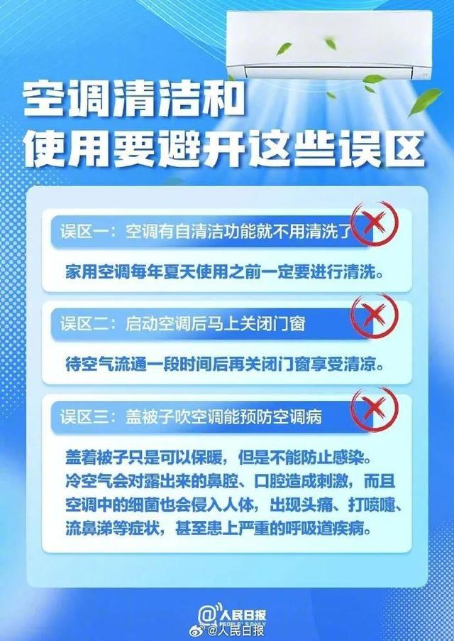 天气再热也不能被空调“吹”出病！夏季空调使用指南↓↓↓