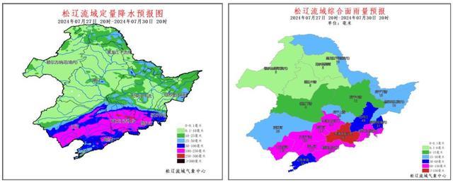 7月26日午后-7月30日大小凌河、辽河干流、浑太河、鸭绿江、东辽河、丰满流域、图们江有明显降水