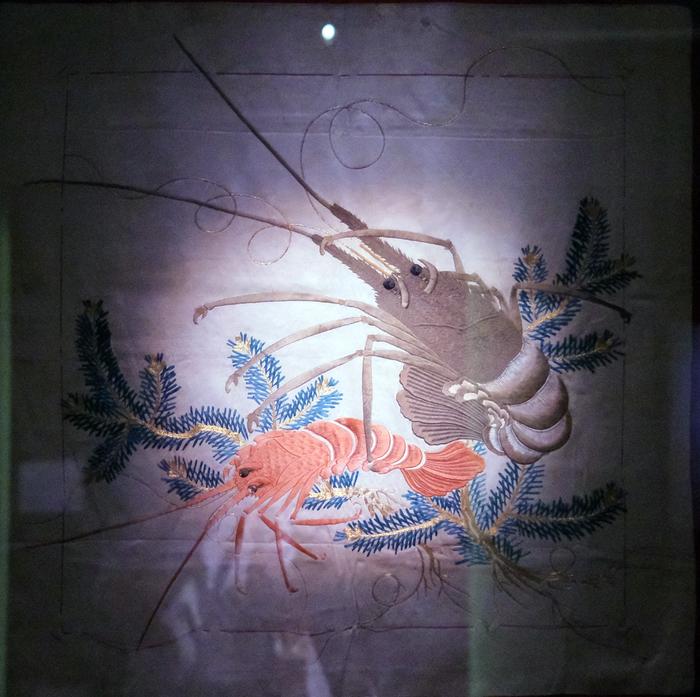 龙虾袱纱,江户晚期或明治时期 赵海燕 摄