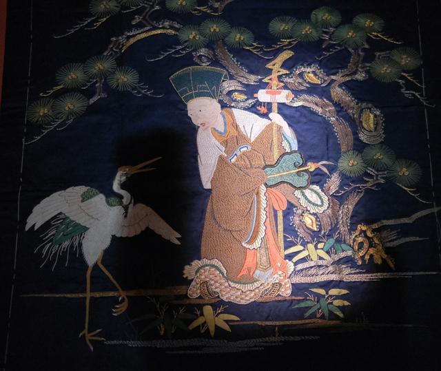 林逋与仙鹤袱纱(局部),江户晚期或明治早期 赵海燕 摄