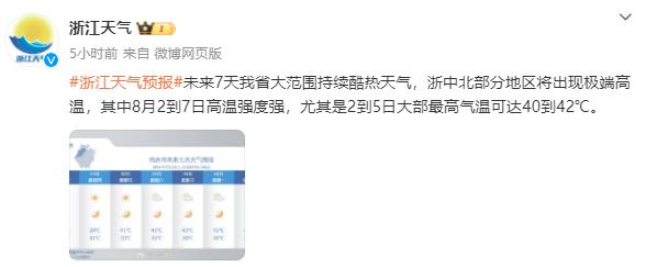 冲破40℃！或将热到破纪录！杭州发布红色预警