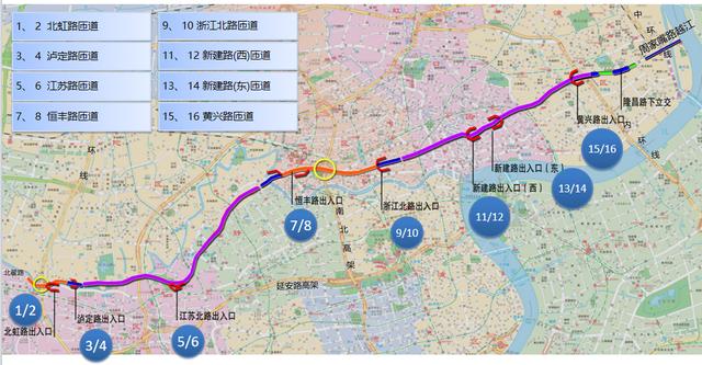 上海北横通道东段开通后这个地方变堵了？记者实探，路面标识已调整