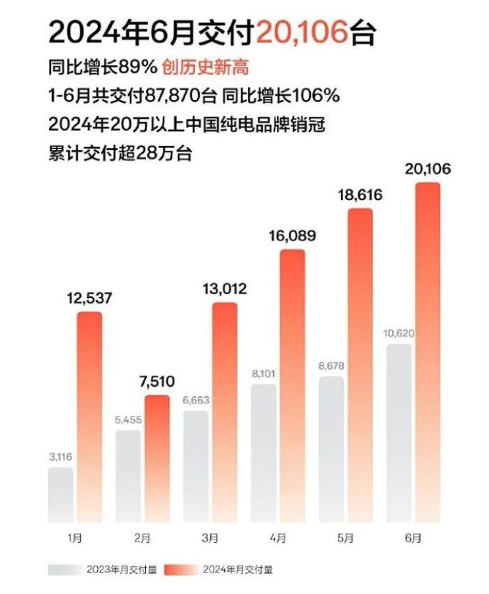 “蔚小理”的命运走向，写在2024·H1新能源汽车销量数据里