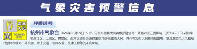 杭州顶着太阳下暴雨！雷暴、9级雷雨大风来了，下班早点回家！