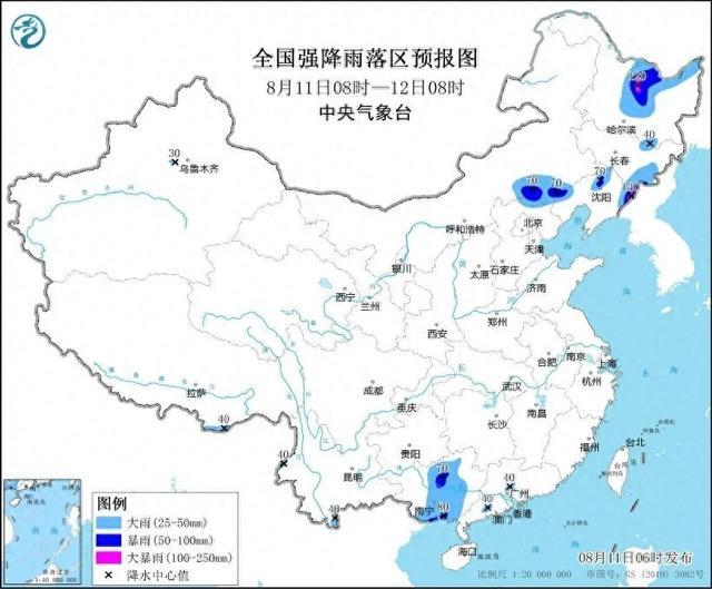 东北地区降雨持续，南方大范围高温即将减弱！