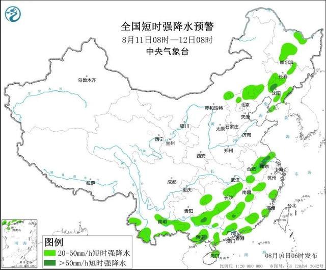 东北地区降雨持续，南方大范围高温即将减弱！