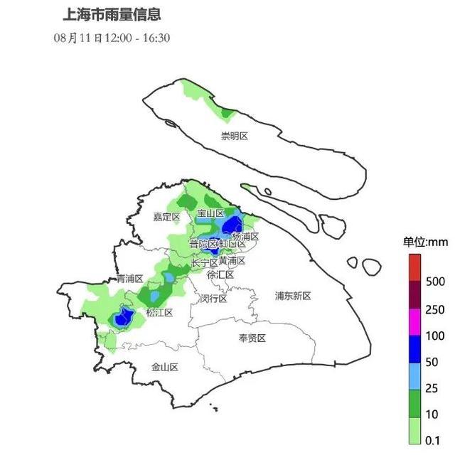 今天雷雨过后宝山气温一度跌至10℃，上海下周“退烧”