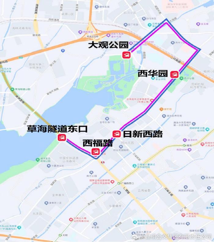 昆明公交开行6条免费专线，方便市民游客七夕到滇池东岸喝咖啡、逛嘉年华