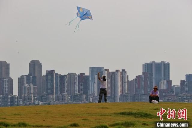 湖北武汉：放风筝享受夏日清凉