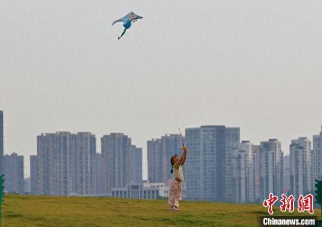 湖北武汉：放风筝享受夏日清凉