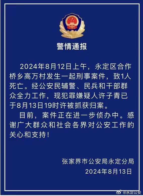 涉重大刑案！73岁嫌疑人已落网