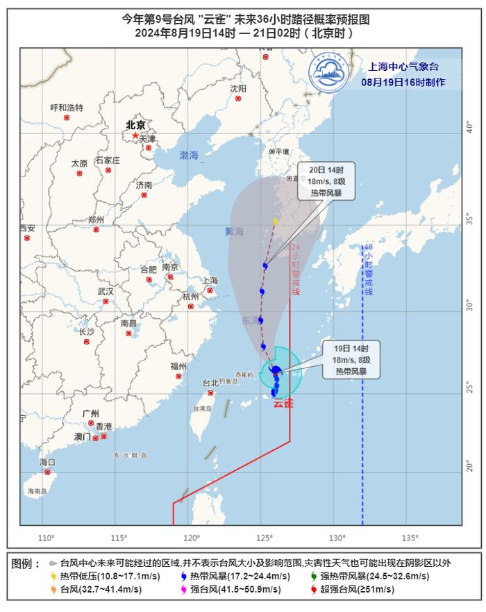 明日最高气温可达36-37度，台风“云雀”是否对上海有间接影响？