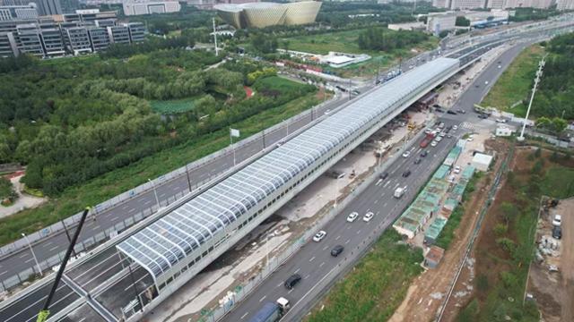 长春南四环路跨新明街桥梁主线即将通车