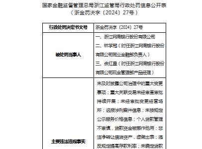 迟报涉刑案件等十三项违规 网商银行被罚735万 董事长金晓龙怎么看