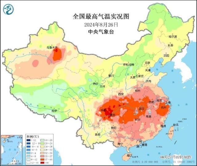 中央气象台：川渝地区27日高温还将持续